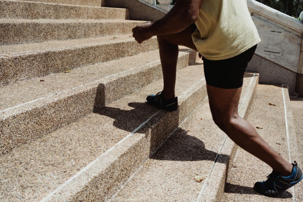 Do your best to avoid skipping steps, unlike the runner in this image.